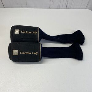 Carlton Golf 3 and 5 Wood Fairway Headcover Club Covers Vintage Fair Condition